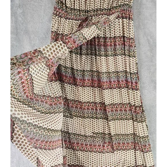 Forcynthia Dress Womens Large Paisley Boho High Low Strapless Tube Beachwear - Picture 9 of 10